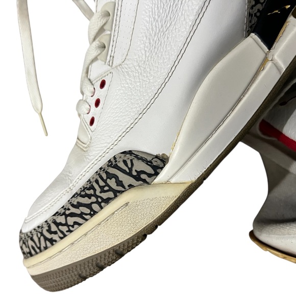 Air Jordan Retro III White Cement Sneakers 2011 size 13 - Picture 5 of 12